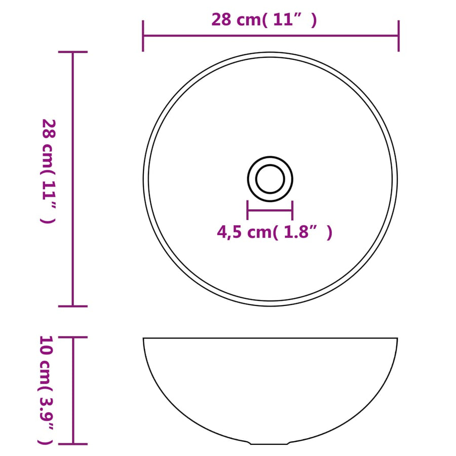 Wastafel rond keramiek matroze matte pink