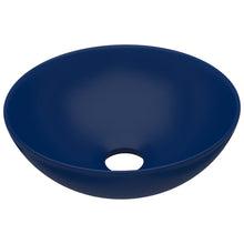 Wastafel rond keramiek donkerblauw Donkerblauw