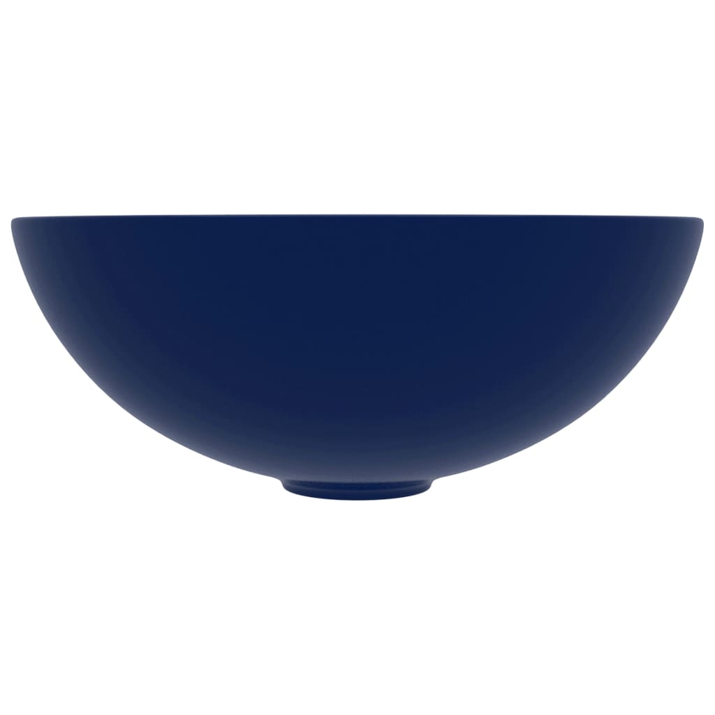 Wastafel rond keramiek donkerblauw Donkerblauw