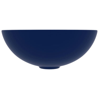 Wastafel rond keramiek donkerblauw Donkerblauw