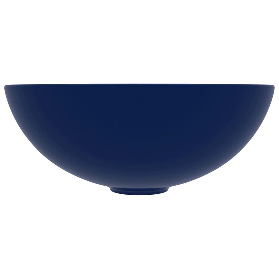 Wastafel rond keramiek donkerblauw Donkerblauw