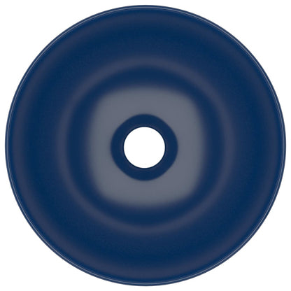 Wastafel rond keramiek donkerblauw Donkerblauw