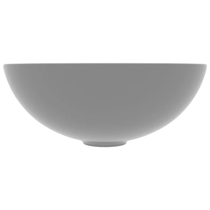 Wastafel rond keramiek lichtgrijs Lichtgrijs