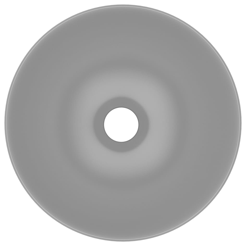 Wastafel rond keramiek lichtgrijs Lichtgrijs