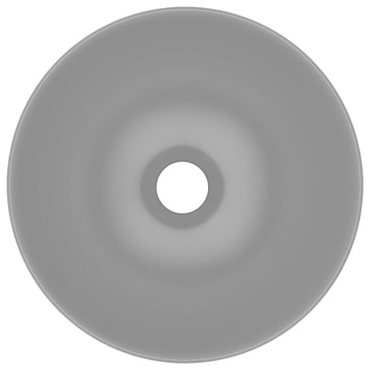 Wastafel rond keramiek lichtgrijs Lichtgrijs