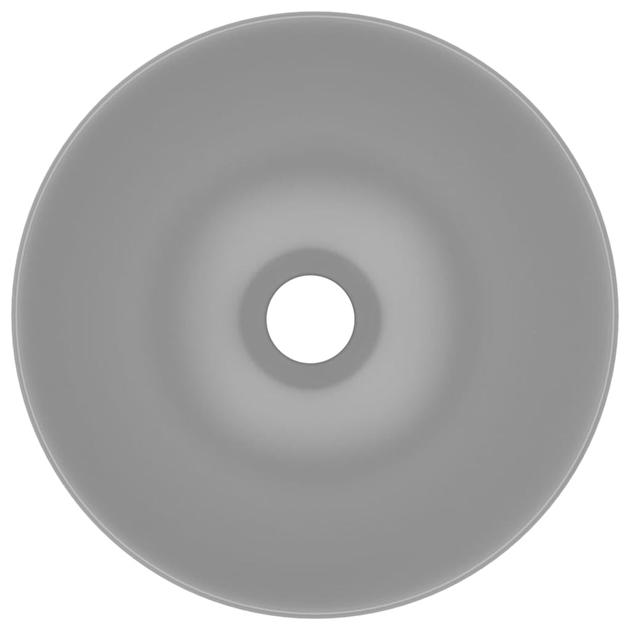 Wastafel rond keramiek lichtgrijs Lichtgrijs