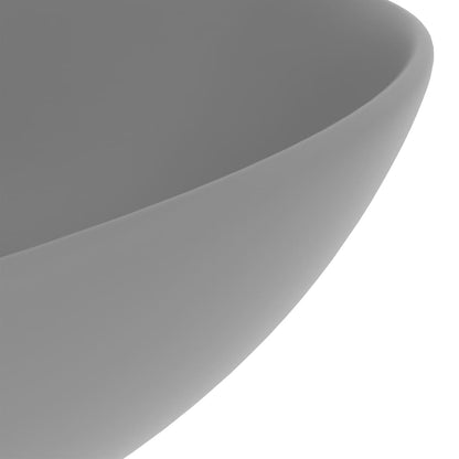 Wastafel rond keramiek lichtgrijs Lichtgrijs