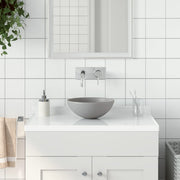 Basin round ceramic light grey