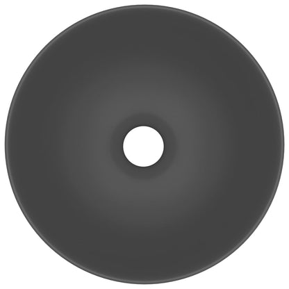 Wastafel rond keramiek donkergrijs Donkergrijs