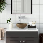 Basin round ceramic matt cream