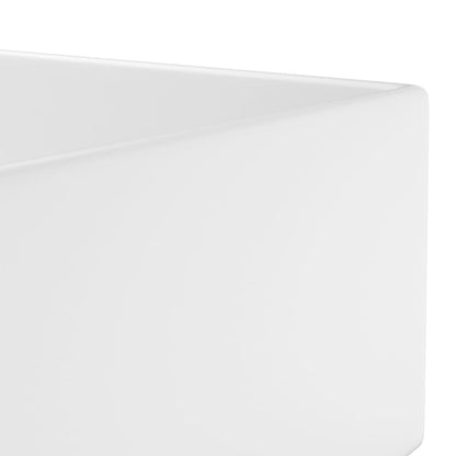Wastafel Met Overloop Keramiek Mat Wit