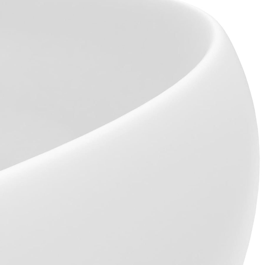 Wastafel Rond 40X15 Cm Keramiek Matwit matte white