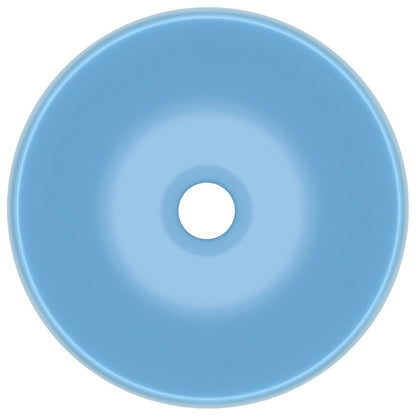 Wastafel Rond 40X15 Cm Keramiek Mat Lichtblauw matte light blue