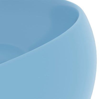 Wastafel Rond 40X15 Cm Keramiek Mat Lichtblauw matte light blue