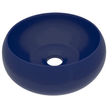 Wastafel Rond 40X15 Cm Keramiek Mat Donkerblauw matte dark blue