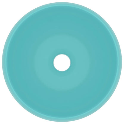 Wastafel Rond 40X15 Cm Keramiek Mat Lichtgroen matte light green