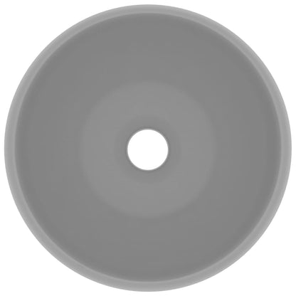 Wastafel Rond 40X15 Cm Keramiek Mat Lichtgrijs matte light grey
