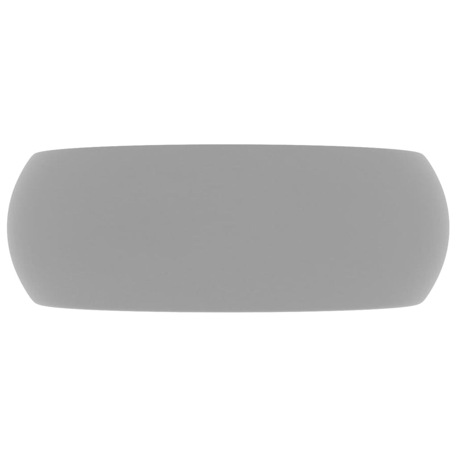Wastafel Rond 40X15 Cm Keramiek Mat Lichtgrijs matte light grey