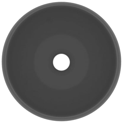 Wastafel Rond 40X15 Cm Keramiek Mat Donkergrijs matte dark grey