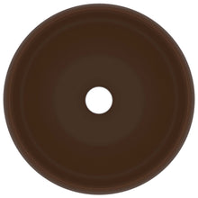 Wastafel Rond 40X15 Cm Keramiek Mat Donkerbruin matte dark brown