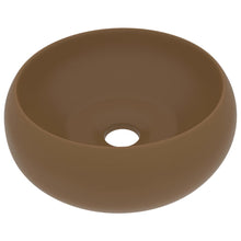 Wastafel Rond 40X15 Cm Keramiek Matcrème matecrèmekleurig