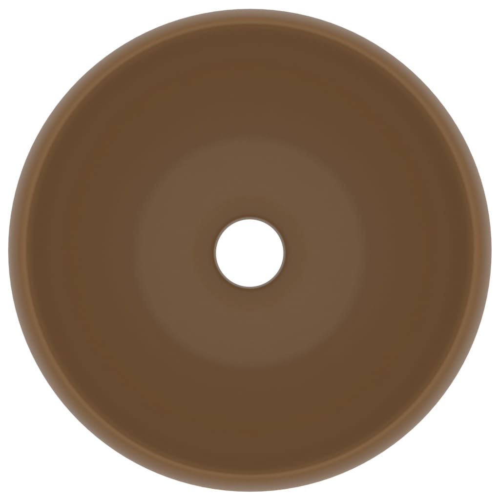 Wastafel Rond 40X15 Cm Keramiek Matcrème matecrèmekleurig