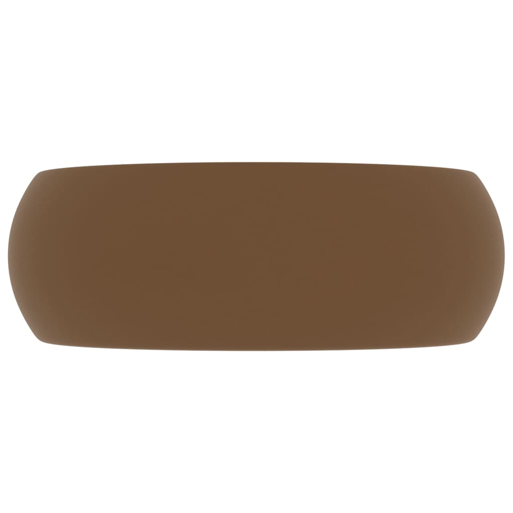 Wastafel Rond 40X15 Cm Keramiek Matcrème matecrèmekleurig