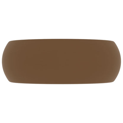 Wastafel Rond 40X15 Cm Keramiek Matcrème matecrèmekleurig