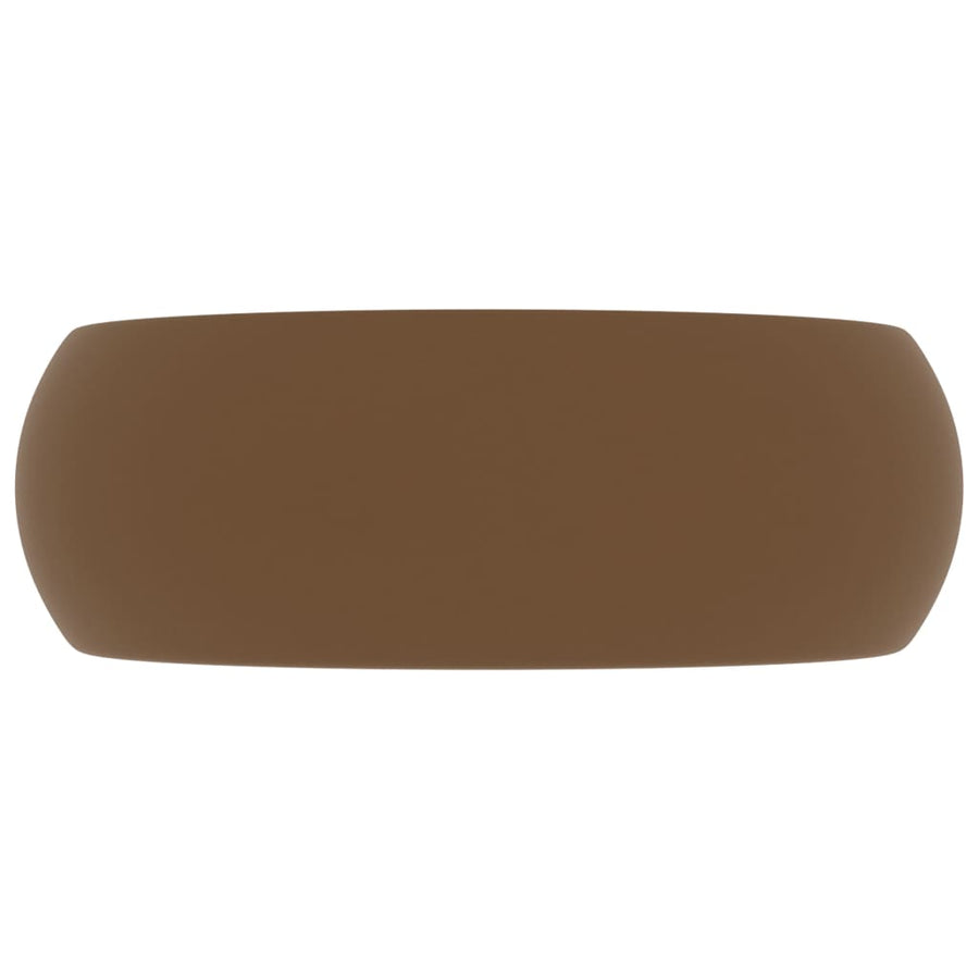 Wastafel Rond 40X15 Cm Keramiek Matcrème matecrèmekleurig