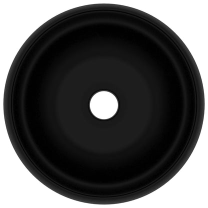 Wastafel Rond 40X15 Cm Keramiek Matzwart Mat zwart