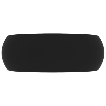 Wastafel Rond 40X15 Cm Keramiek Matzwart Mat zwart
