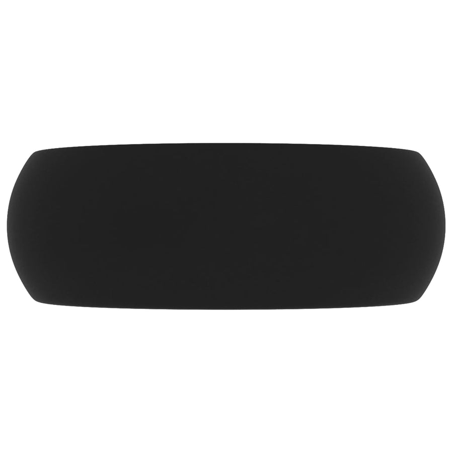 Wastafel Rond 40X15 Cm Keramiek Matzwart Mat zwart