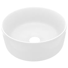 Wastafel Rond 40X15 Cm Keramiek Matwit matte white