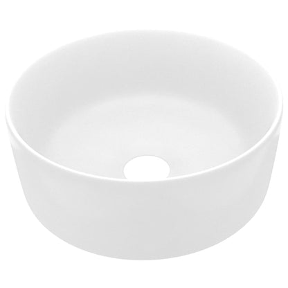 Wastafel Rond 40X15 Cm Keramiek Matwit matte white