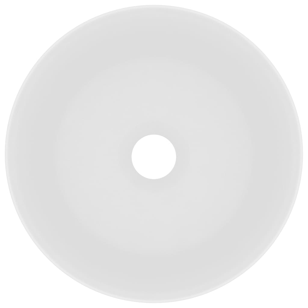 Wastafel Rond 40X15 Cm Keramiek Matwit matte white
