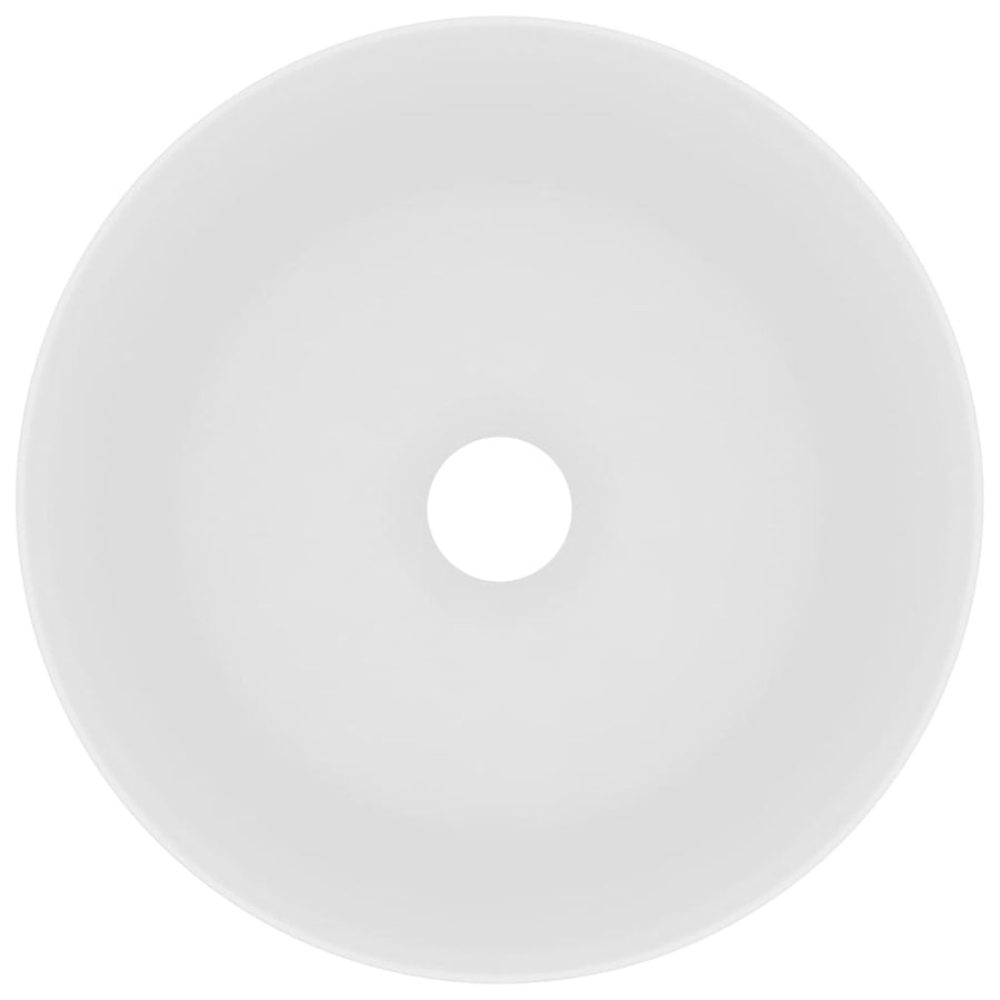 Wastafel Rond 40X15 Cm Keramiek Matwit matte white