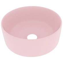 Wastafel rond 40x15 cm keramiek matroze matte pink