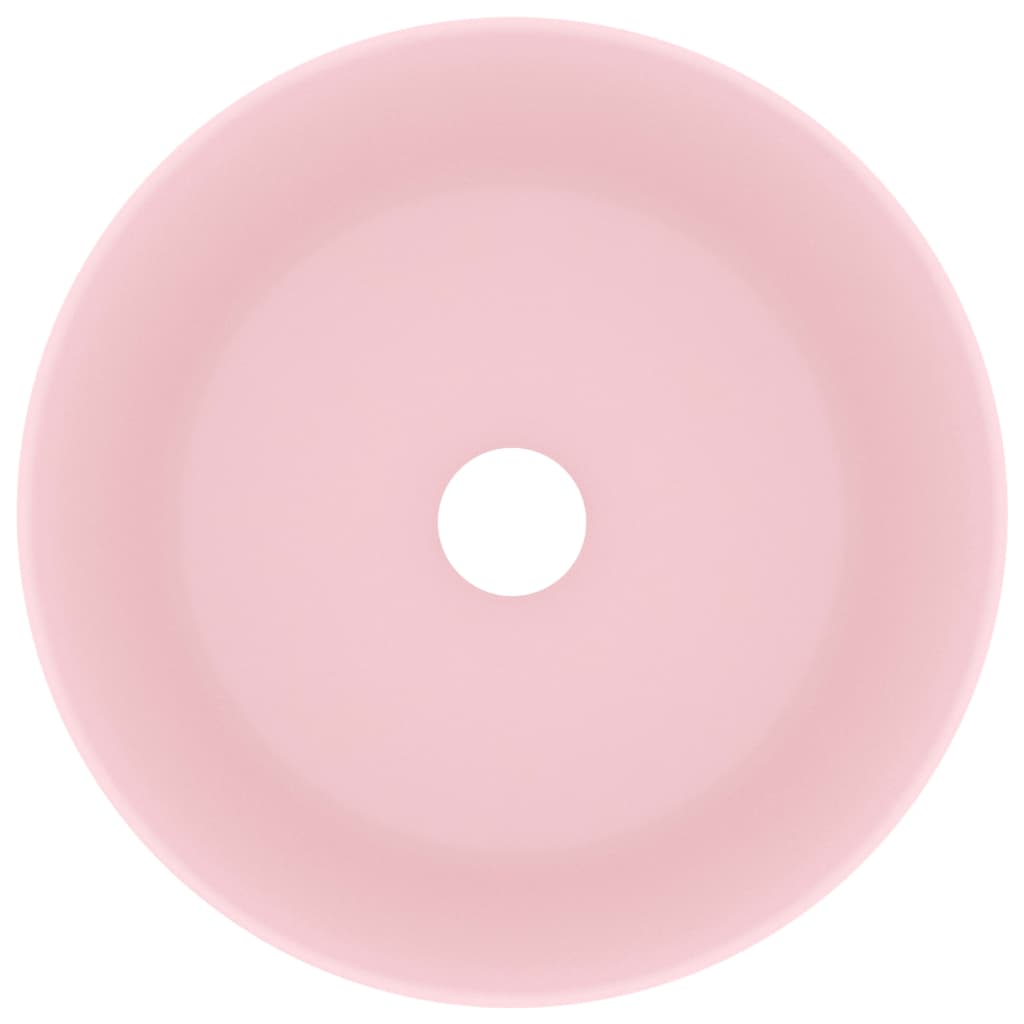 Wastafel rond 40x15 cm keramiek matroze matte pink