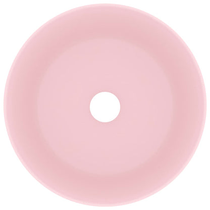 Wastafel rond 40x15 cm keramiek matroze matte pink