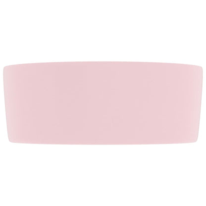 Wastafel rond 40x15 cm keramiek matroze matte pink