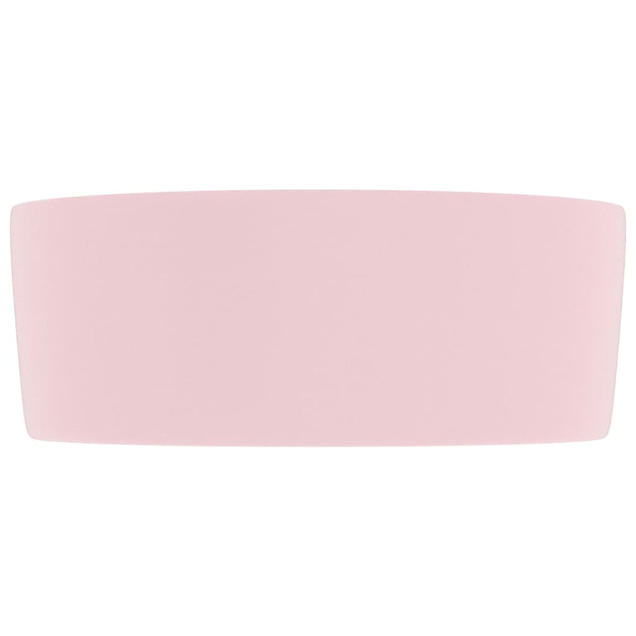 Wastafel rond 40x15 cm keramiek matroze matte pink