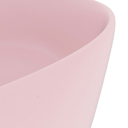Wastafel rond 40x15 cm keramiek matroze matte pink