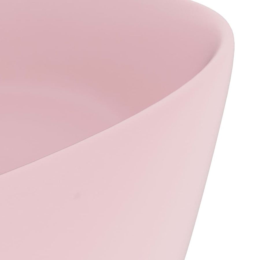 Wastafel rond 40x15 cm keramiek matroze matte pink