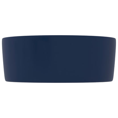 Wastafel rond 40x15 cm keramiek mat donkerblauw matte dark blue
