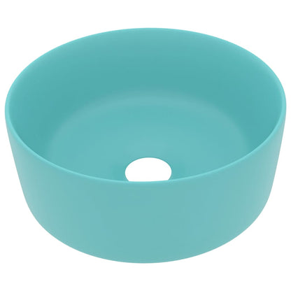 Wastafel rond 40x15 cm keramiek mat lichtgroen matte light green