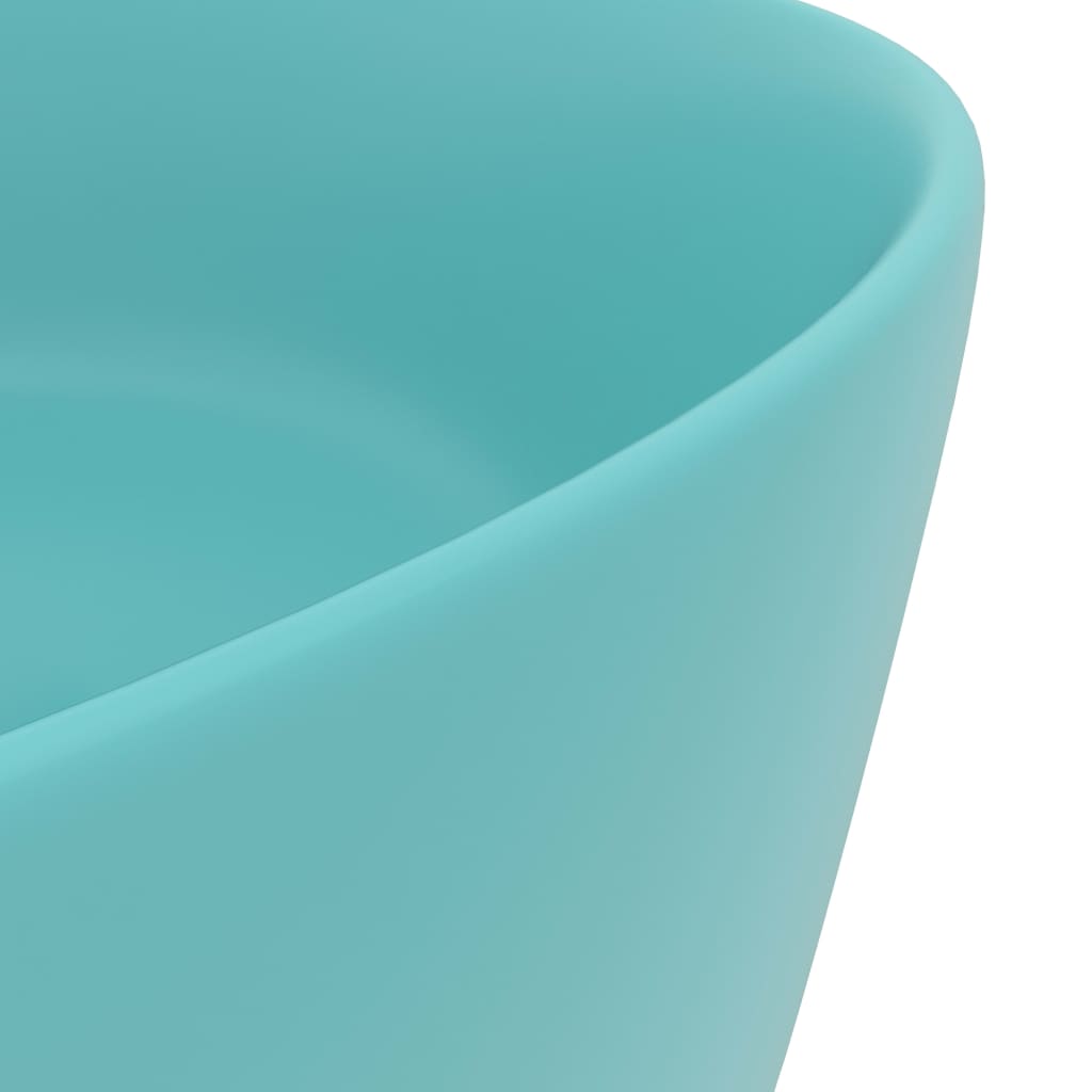Wastafel rond 40x15 cm keramiek mat lichtgroen matte light green