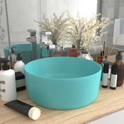 Washbasin round 40x15 cm ceramic matt light green