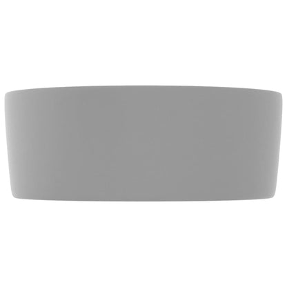 Wastafel rond 40x15 cm keramiek mat lichtgrijs matte light grey