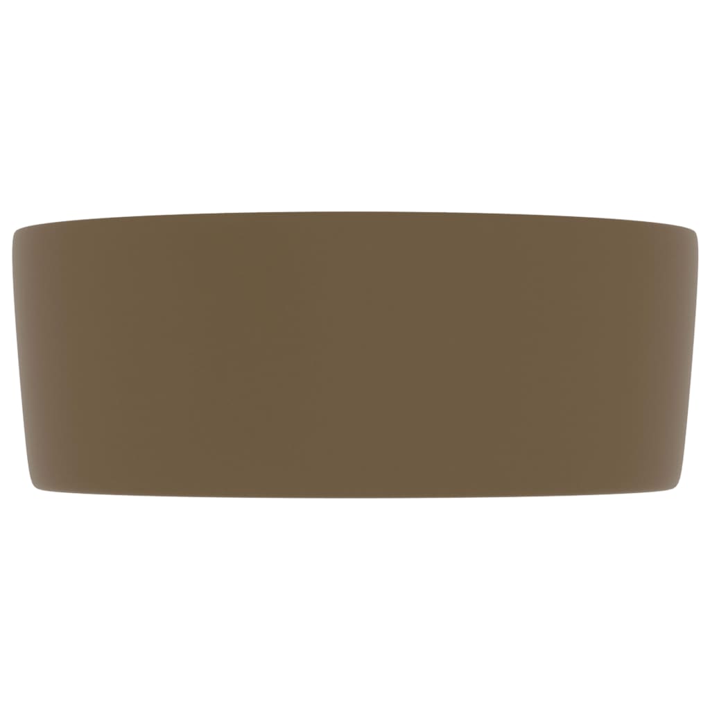 Wastafel rond 40x15 cm keramiek matcrème matte cream