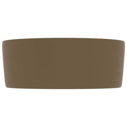 Wastafel rond 40x15 cm keramiek matcrème matte cream